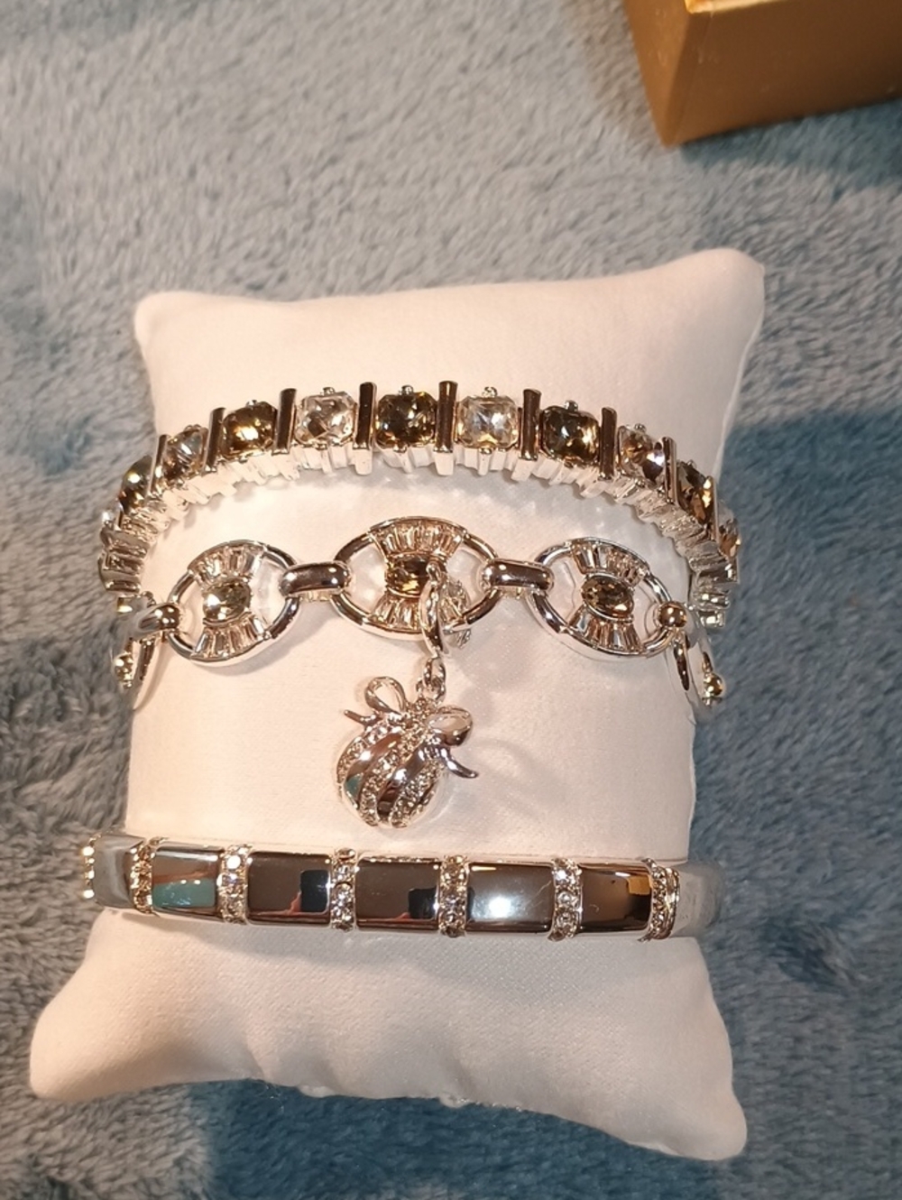 Bp Gem Society Silver-Tone Women's Bracelet Set with Bee Charm - Brand